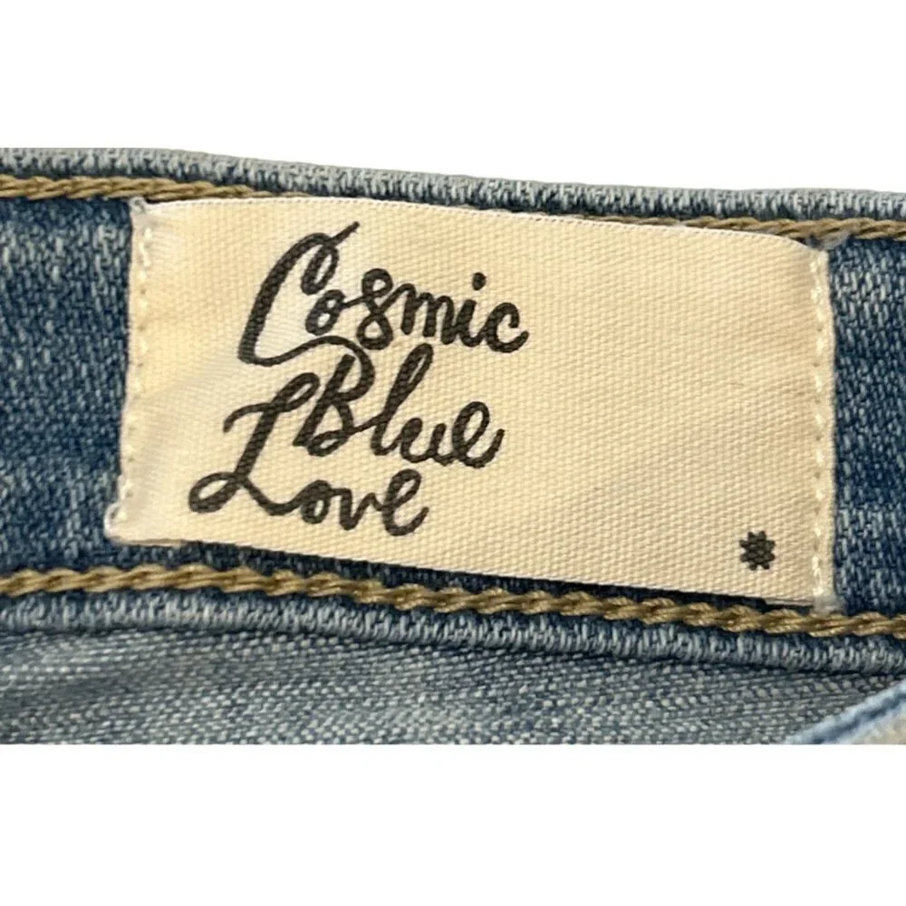 Cosmic Blue Love Women's Jodie Distressed Short Blue Size 30 NWT